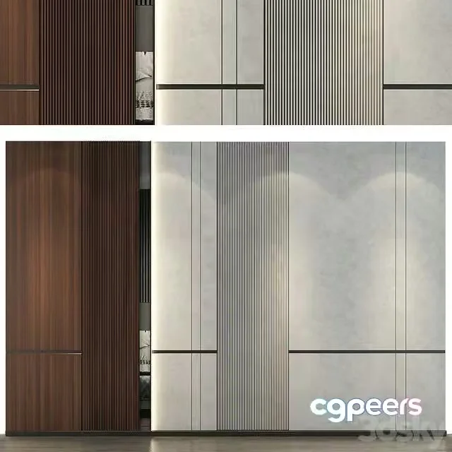 3ds Max Free – wall panels set 117