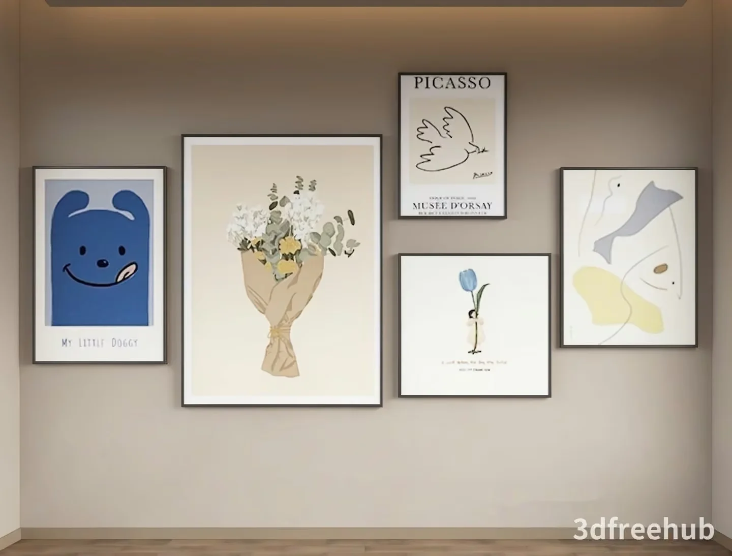 Modern Art Gallery 3D Model – 22919 – VRAY Render
