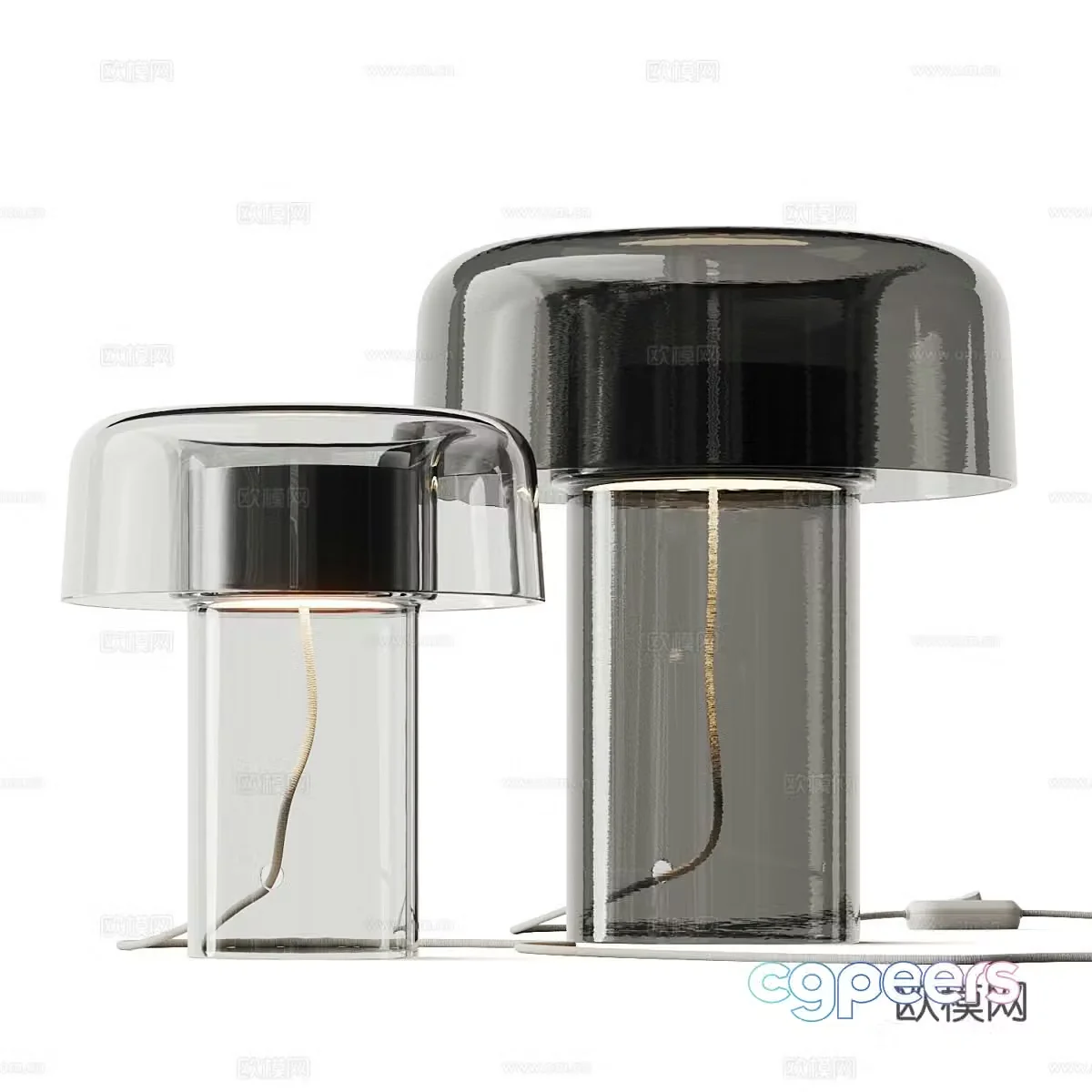 Modern Italian Brokis Spectra Table Lamp 3D Model