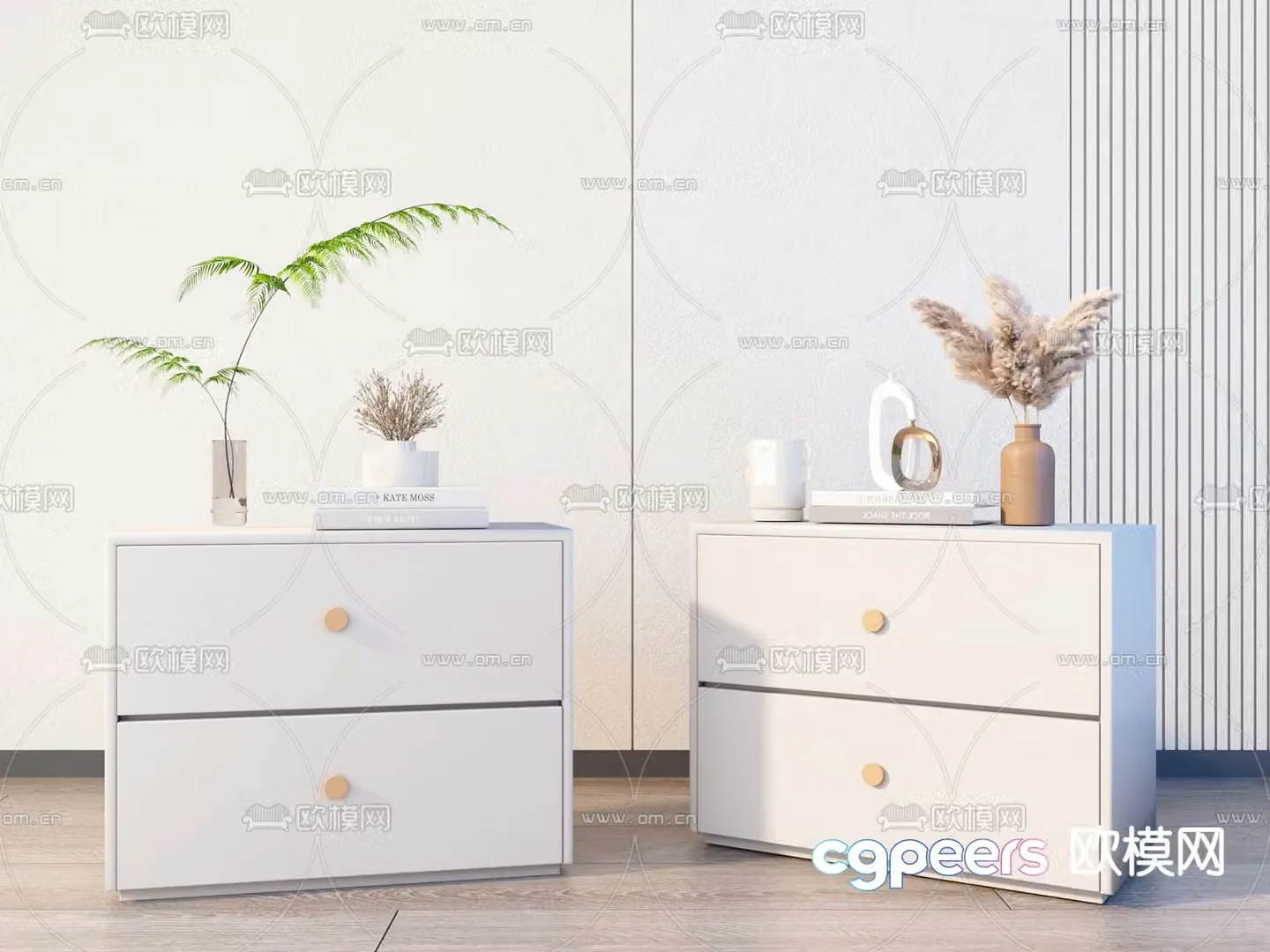 Modern bedside table 3d model