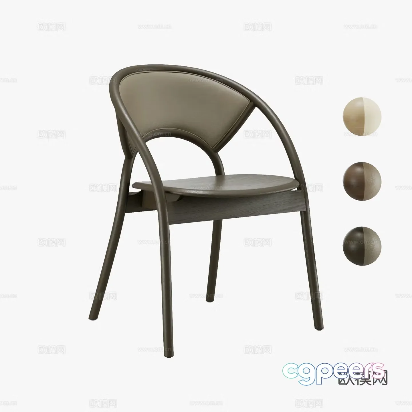 Deyi Rainbow Chair Dining Chair 3D Model