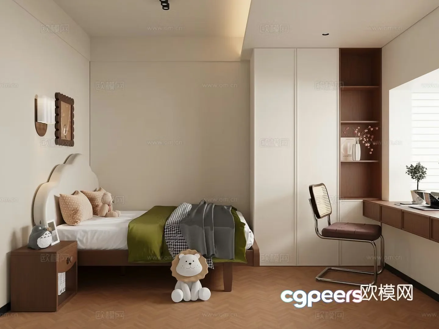 3D model of medieval style children’s room