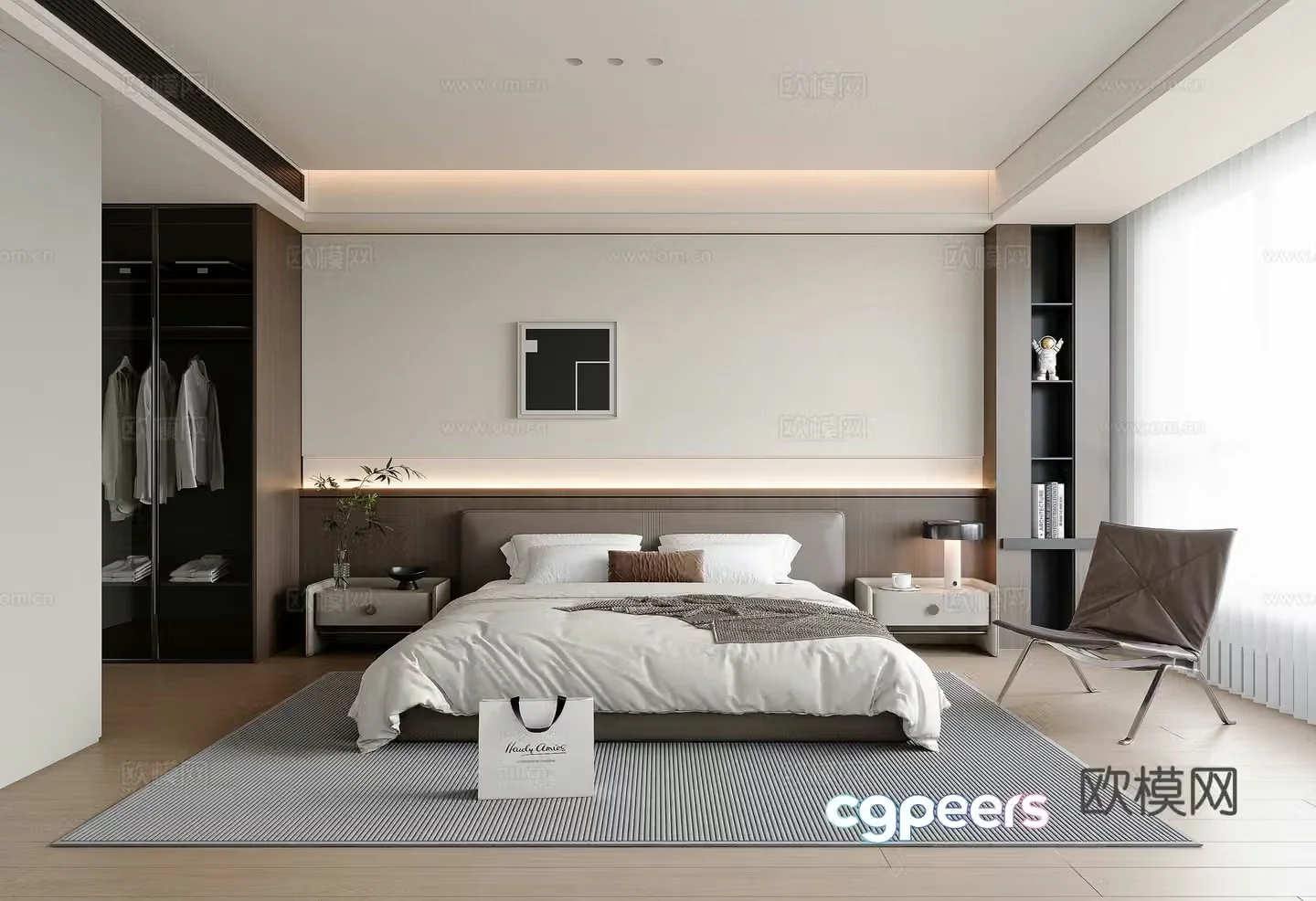 Modern bedroom 3d model