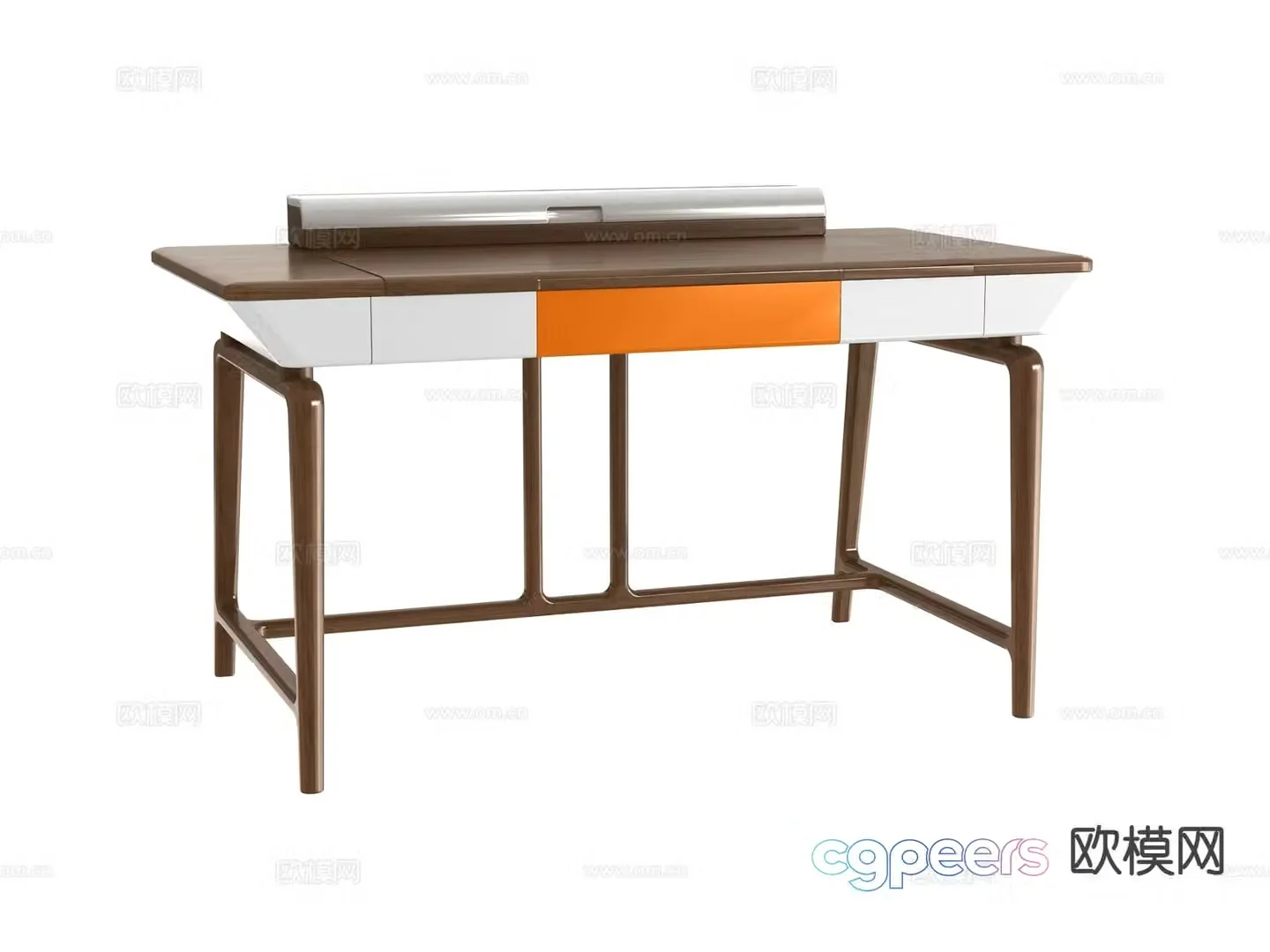 modern desk desk 3d model