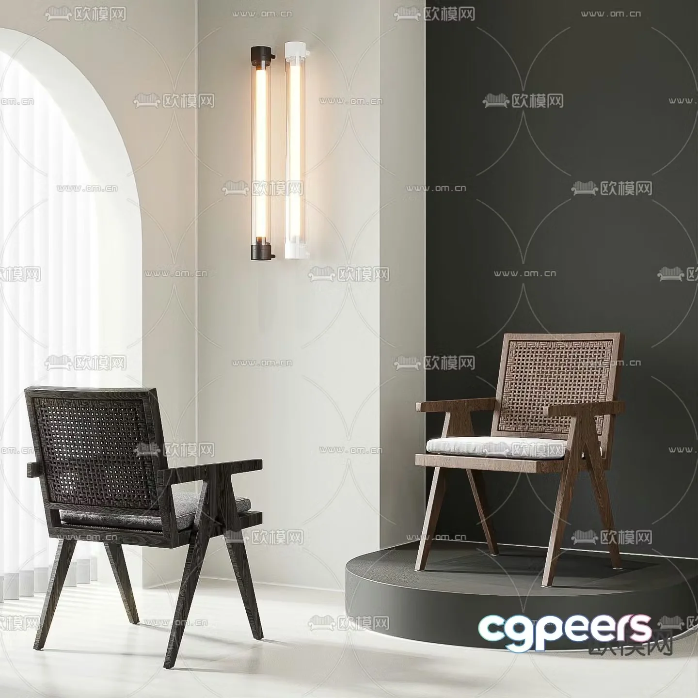 Wabi-sabi chair dining chair 3d model