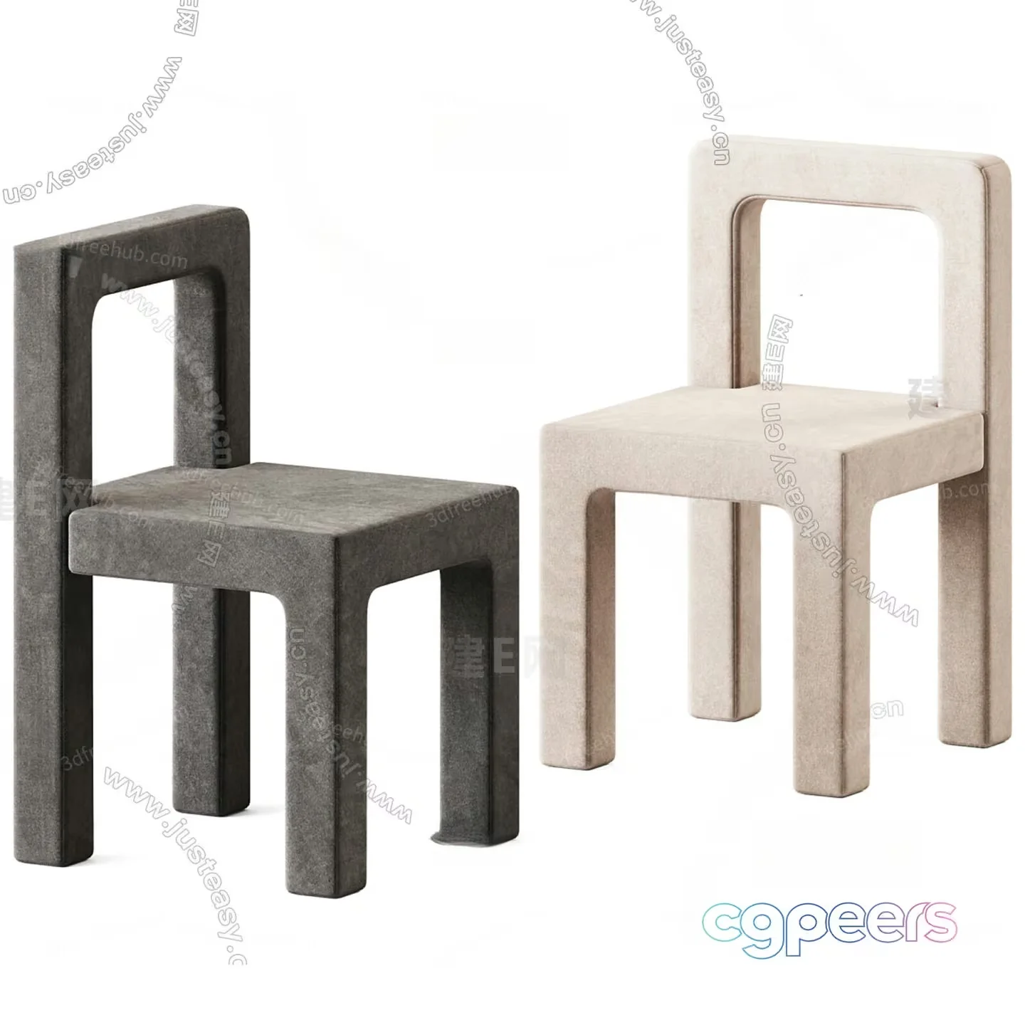 Simple Wooden Chairs 3D Model – 19990 – VRAY Render
