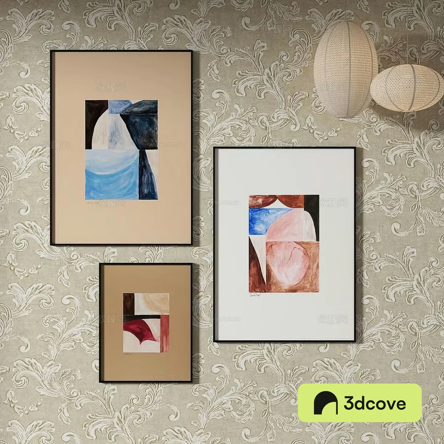 Simple European abstract painting decorative painting hanging painting