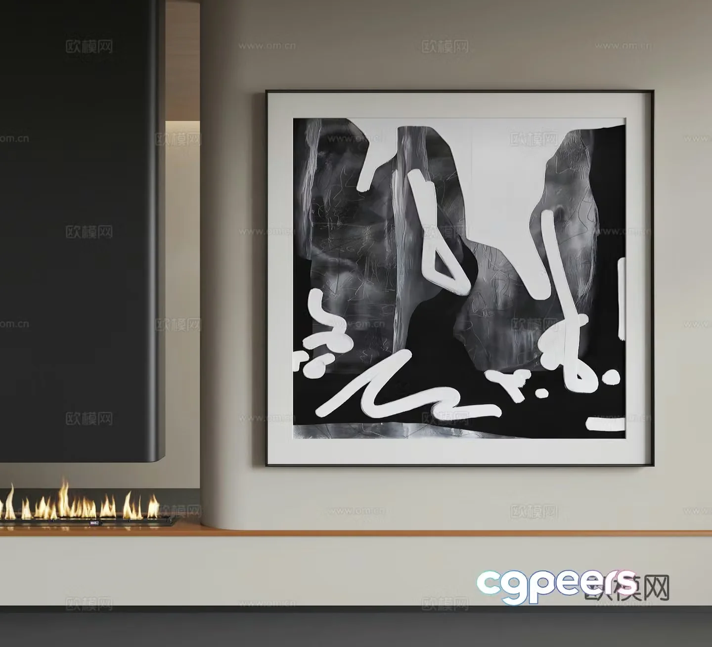 Modern hanging paintings Modern abstract hanging paintings Modern Italian hanging paintings Modern light luxury hanging paintings Modern simple 3D model