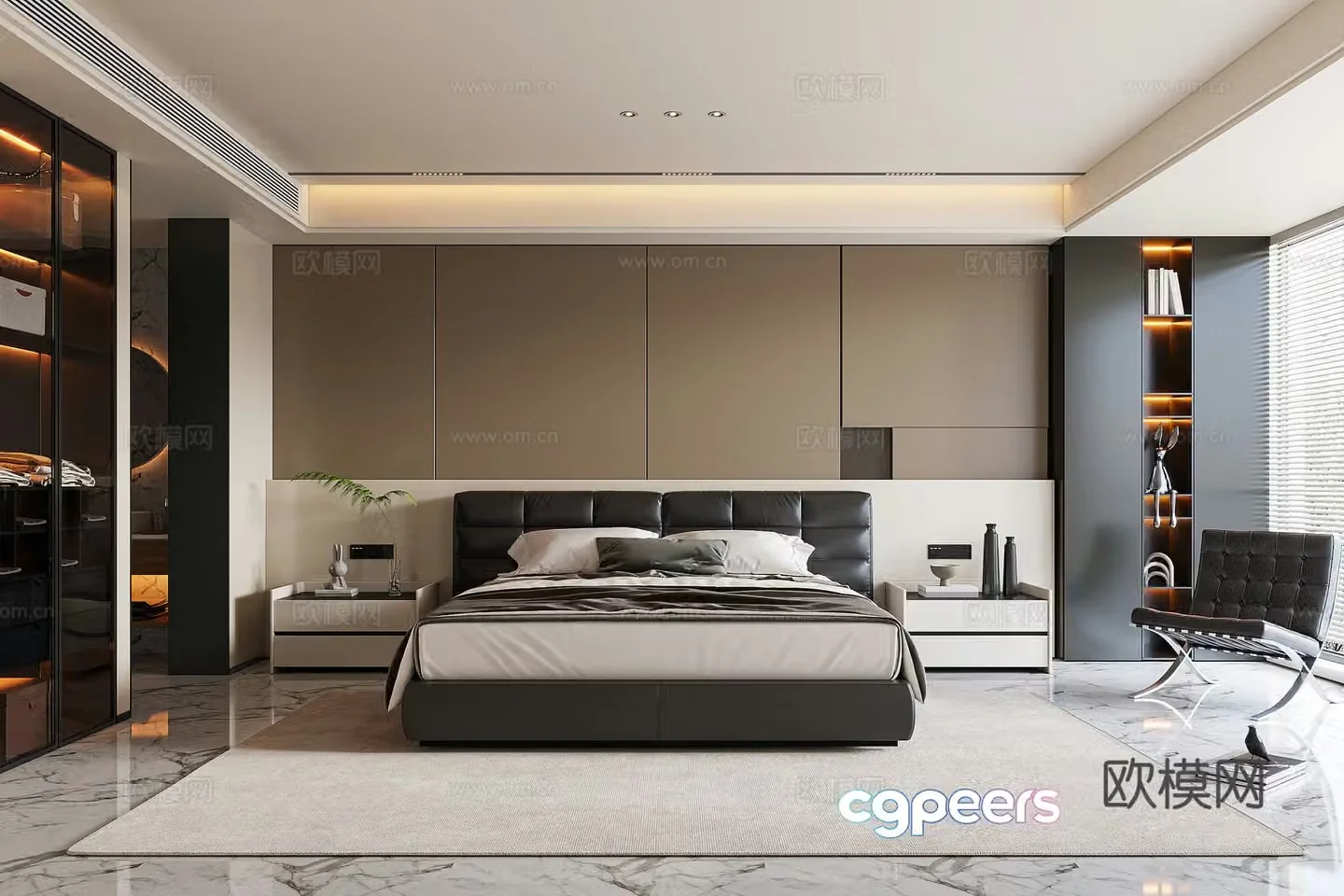 Modern bedroom 3d model