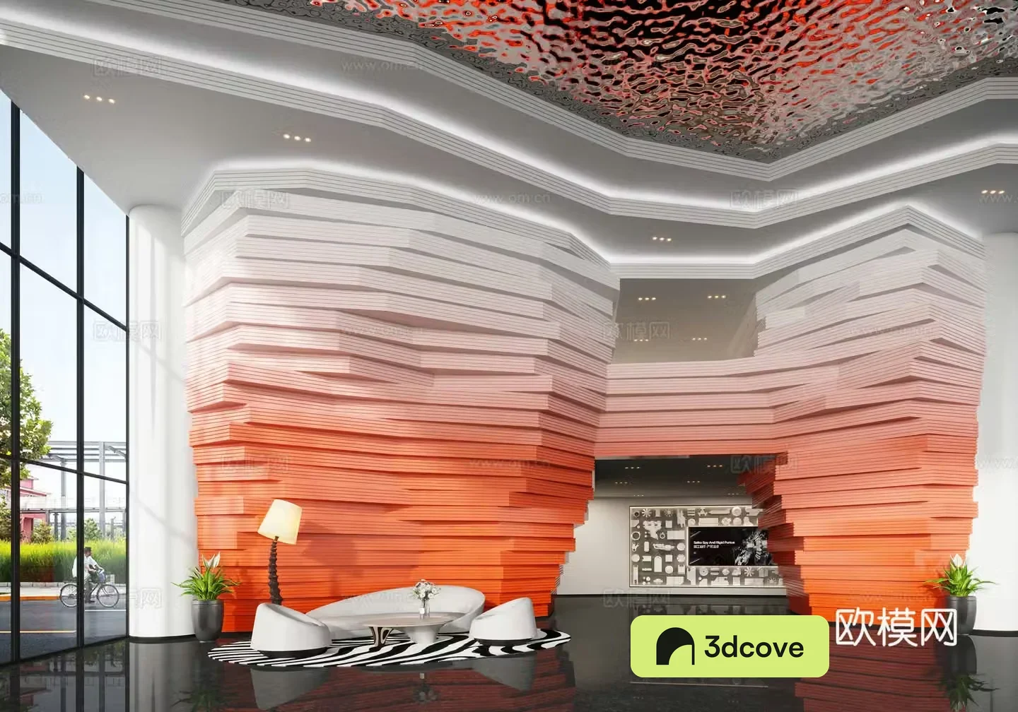 Modern hotel lounge area lobby lounge lobby leisure area lobby