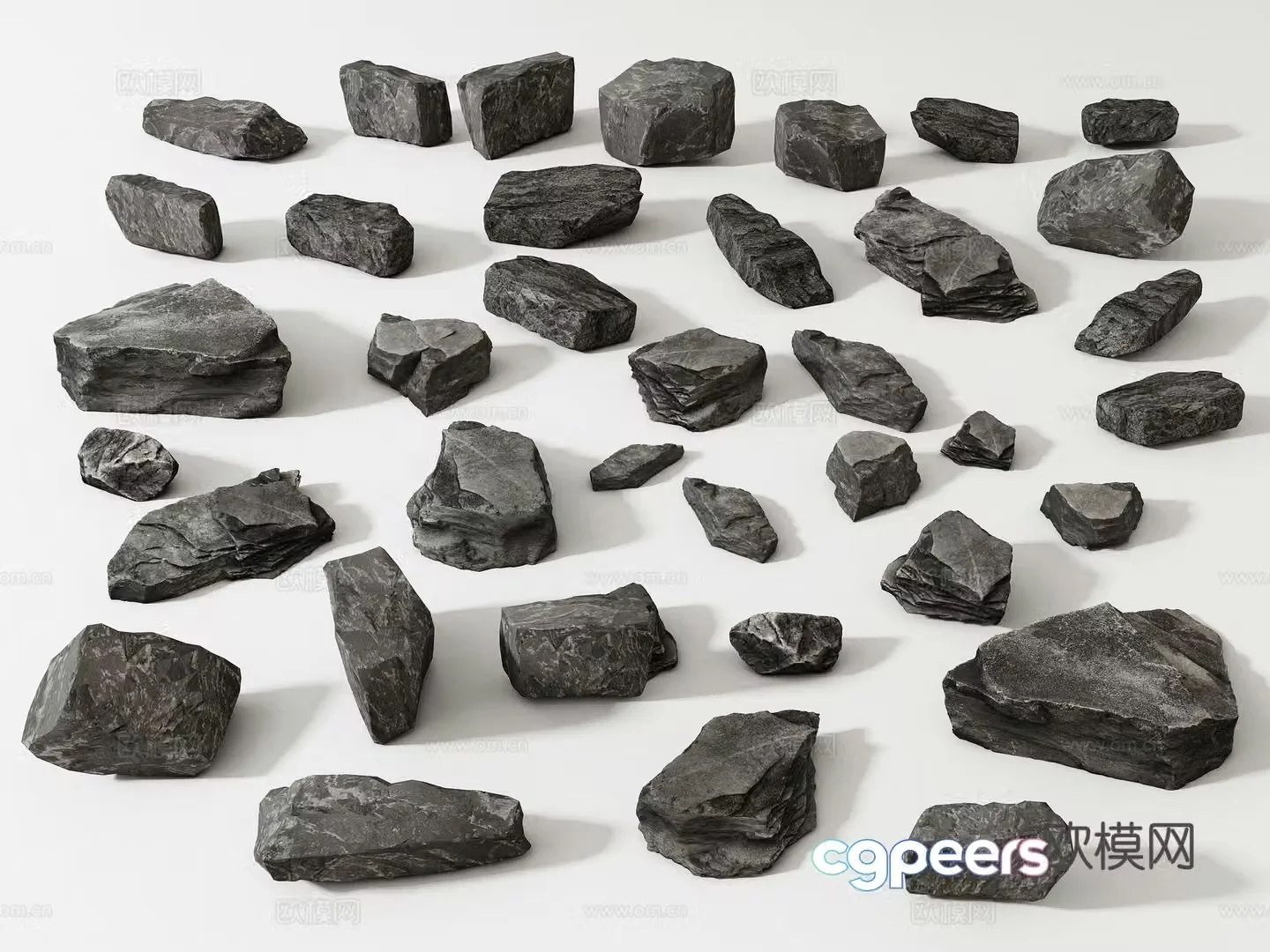 Modern stone 3d model