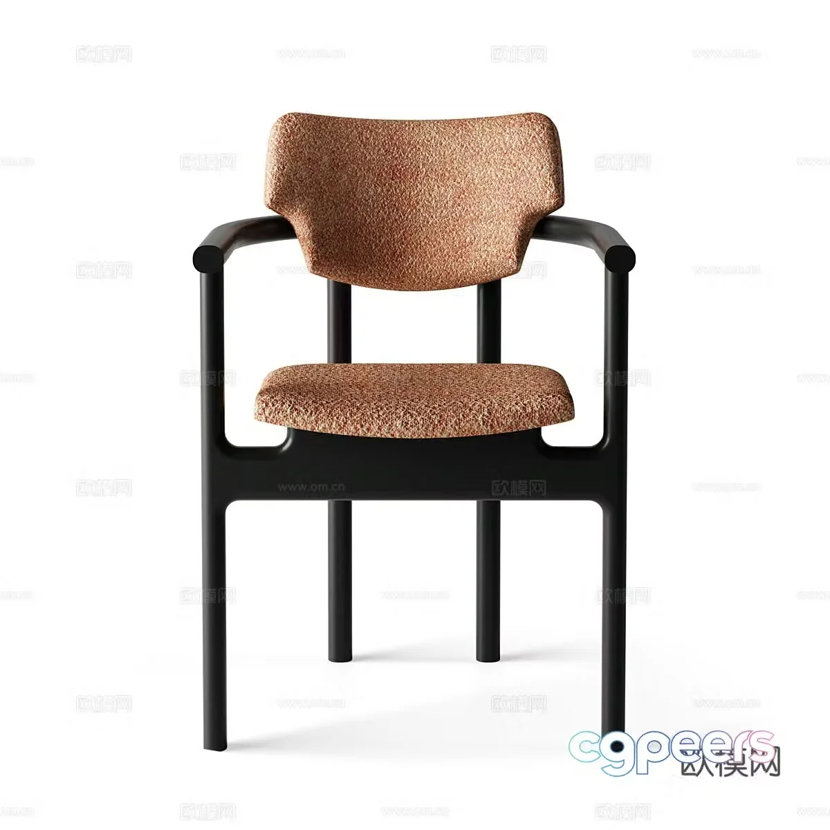 Nordic simple chair single chair simple chair casual chair stool 3d model