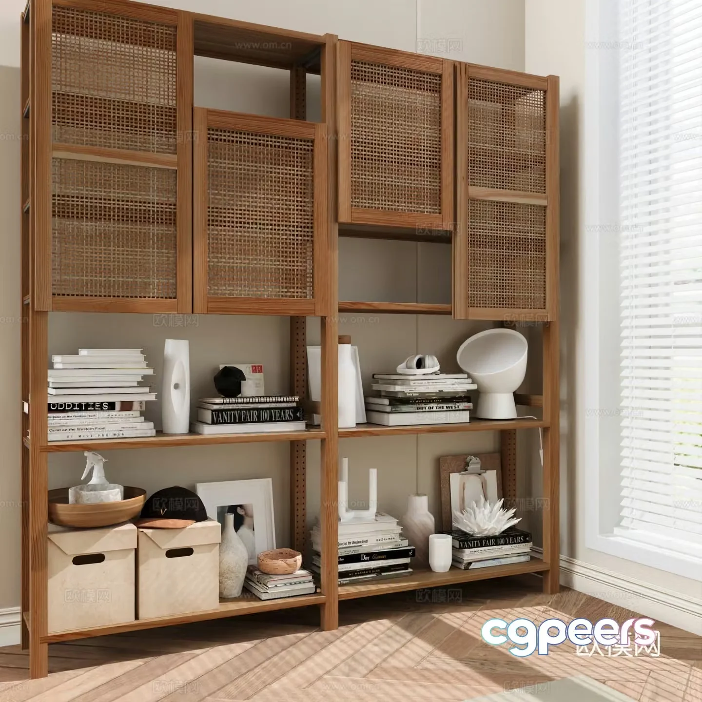 Medieval style storage cabinet decorative side cabinet shelf 3d model