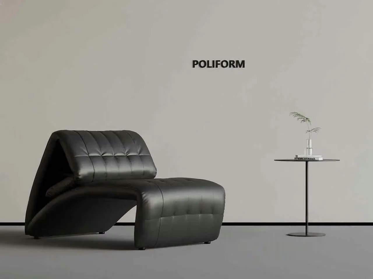 Modern Black Leather Chair 3D Model – 3418 – VRAY Render