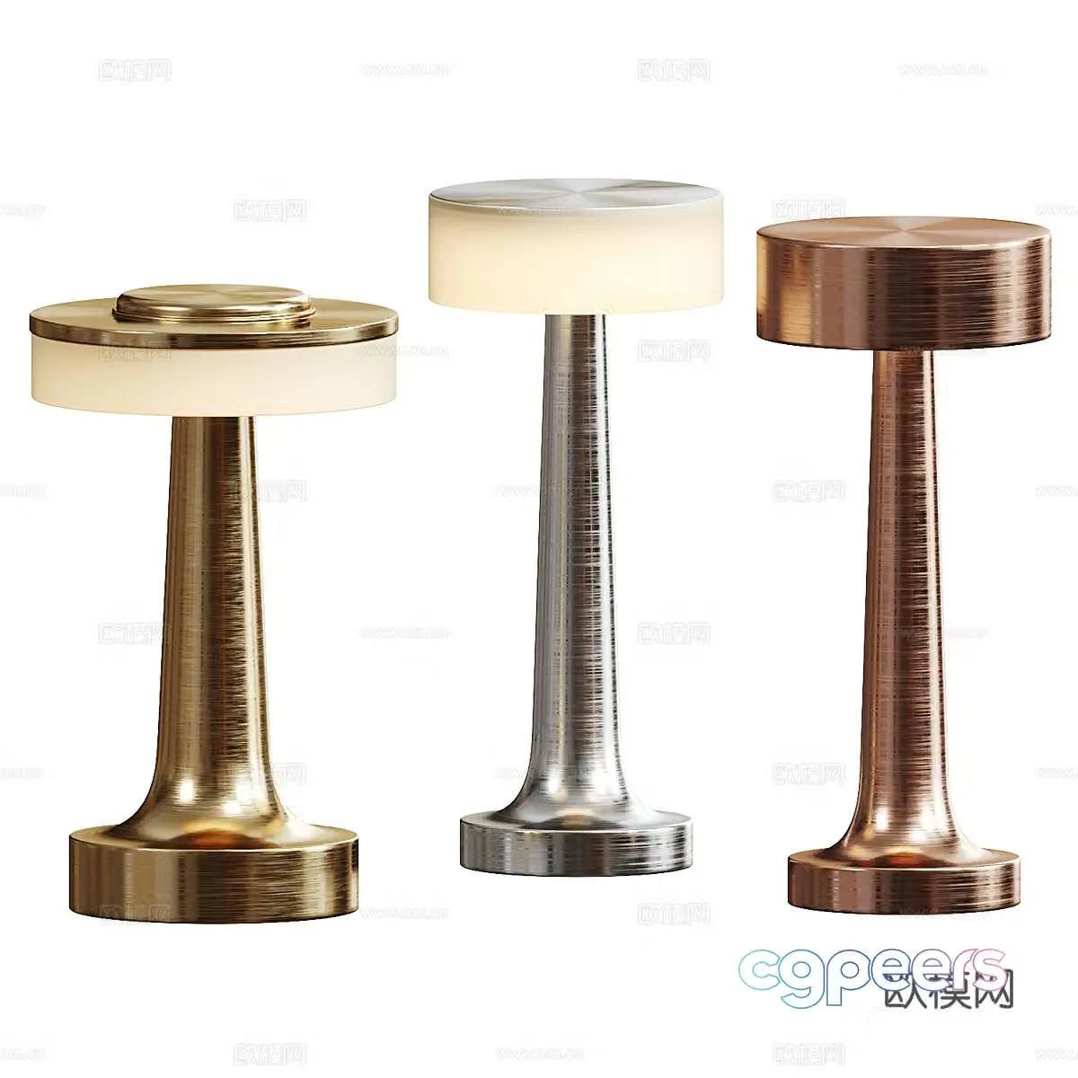 New Chinese light luxury Halo desk lamp 3D model