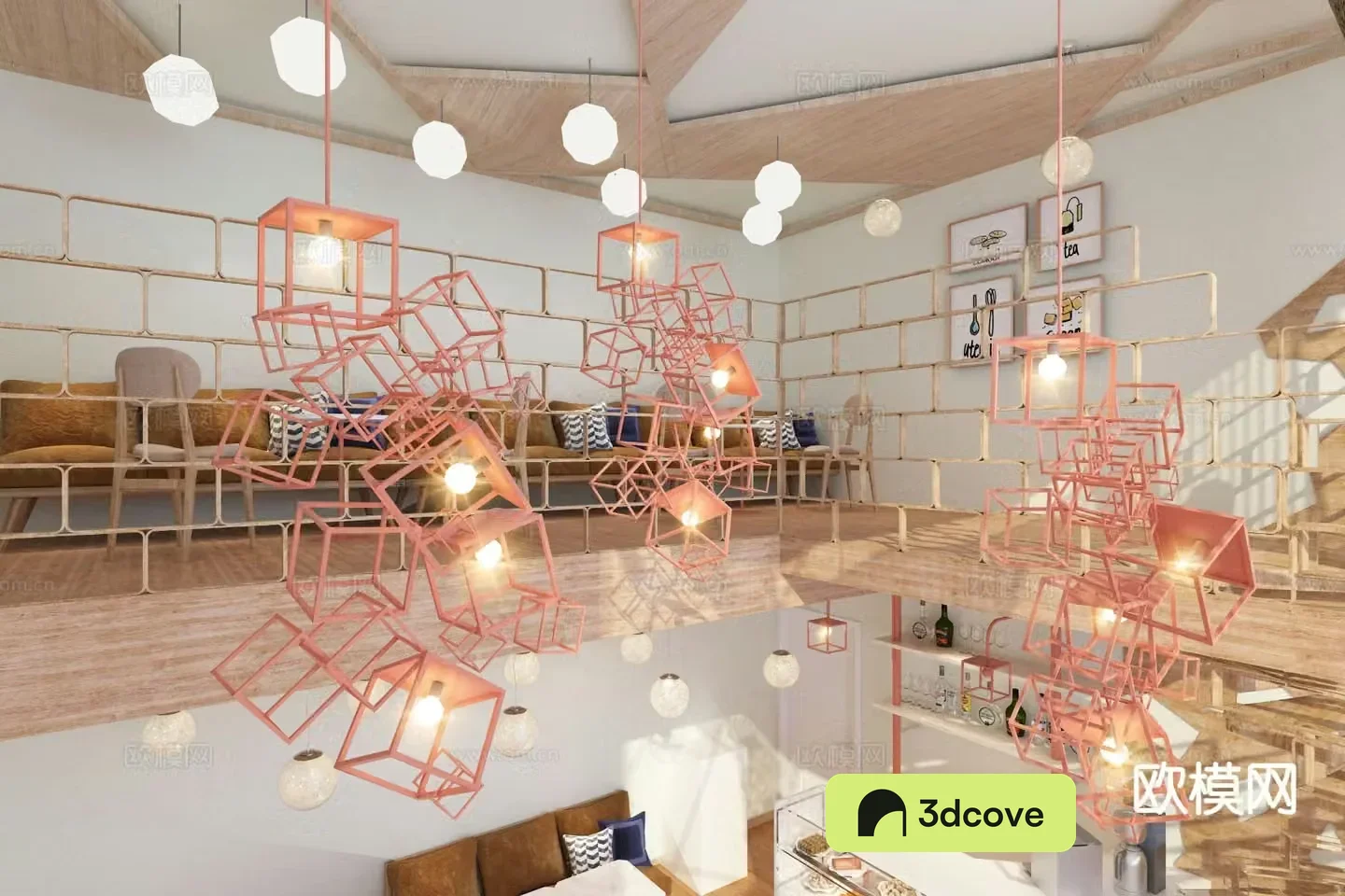 rose gold chandelier polygonal chandelier