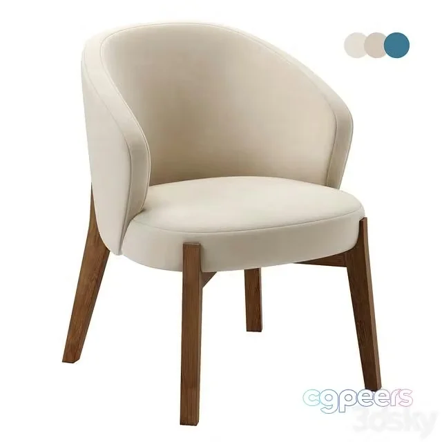 3ds Max Free – Armchair Astoria, Morris Buckle white