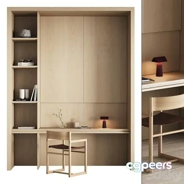 3ds Max Free – 449 office furniture 25 workplace 09 minimal portal niche working zone