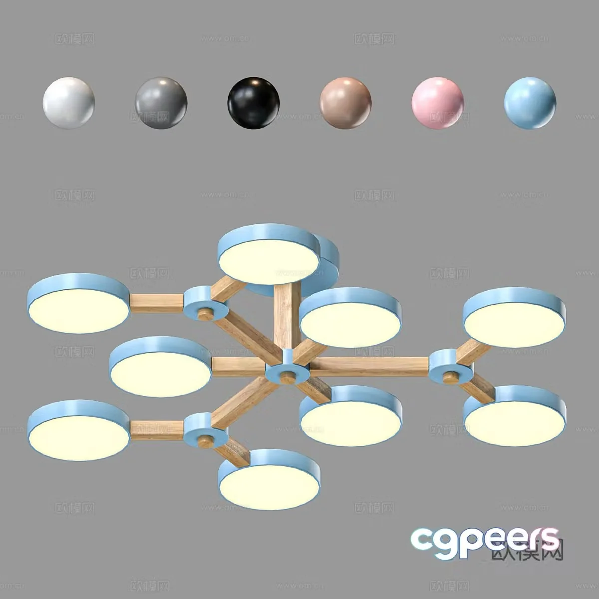 Nordic simple ceiling lamp Ceiling lamp Simple ceiling lamp Lamp 3d model
