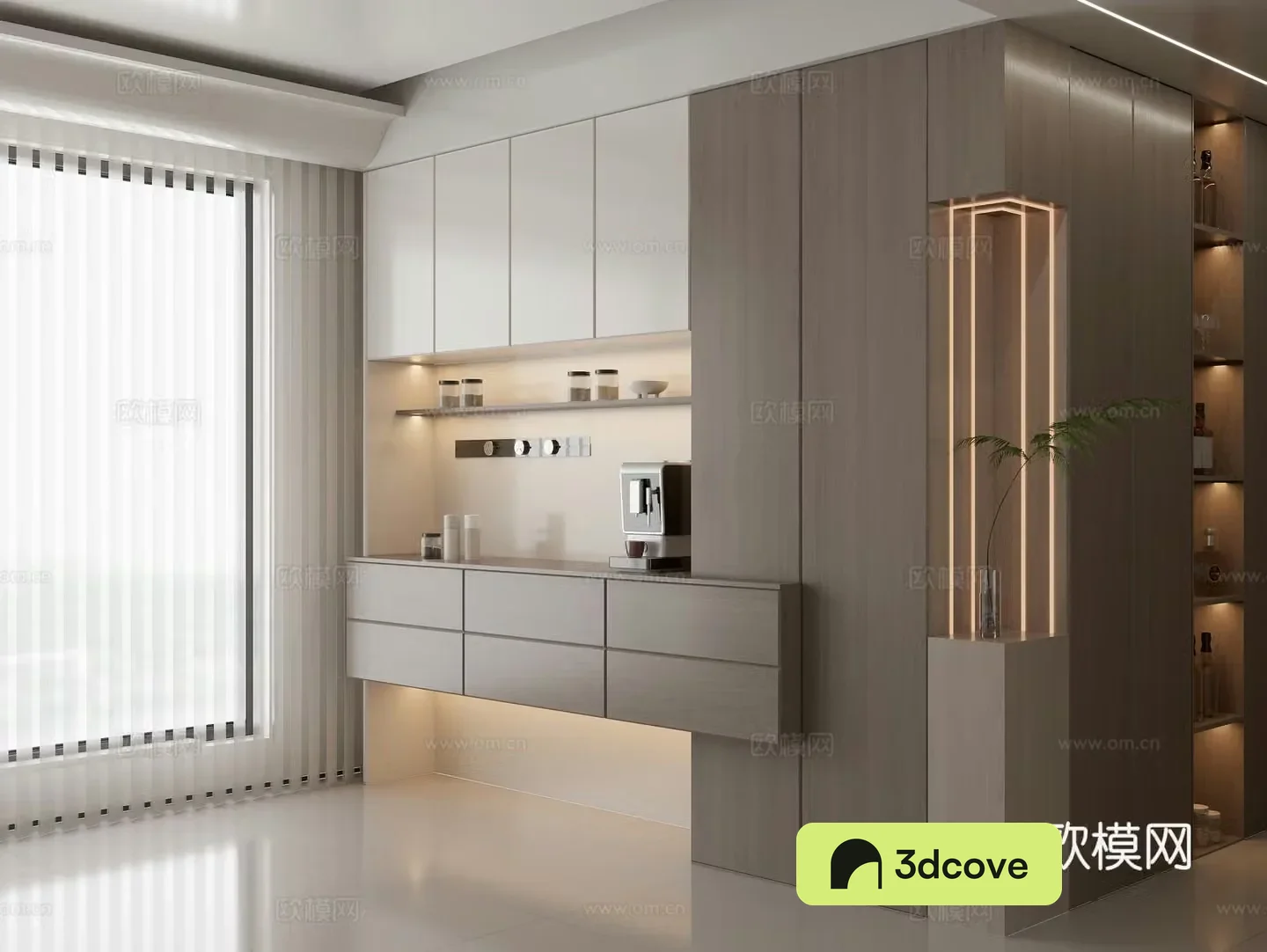 Modern solid wood sideboard entrance cabinet decorative cabinet wine cabinet coffee maker wine bottle and glass storage