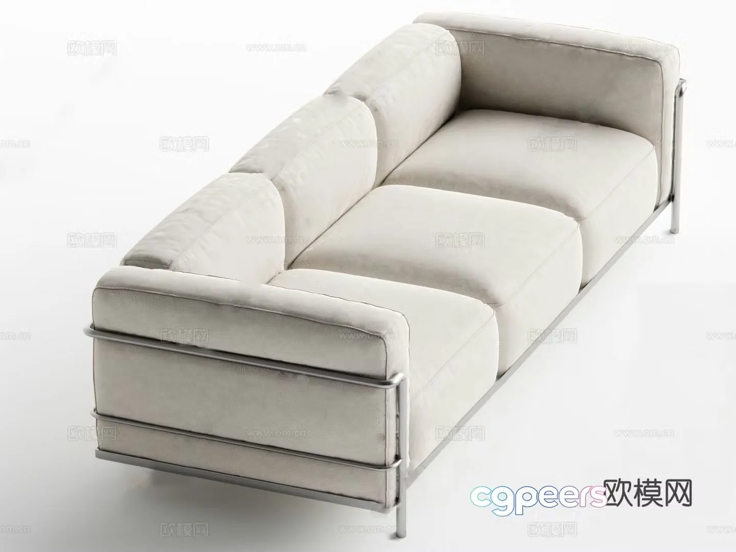 Three seater sofa living room sofa 3d model