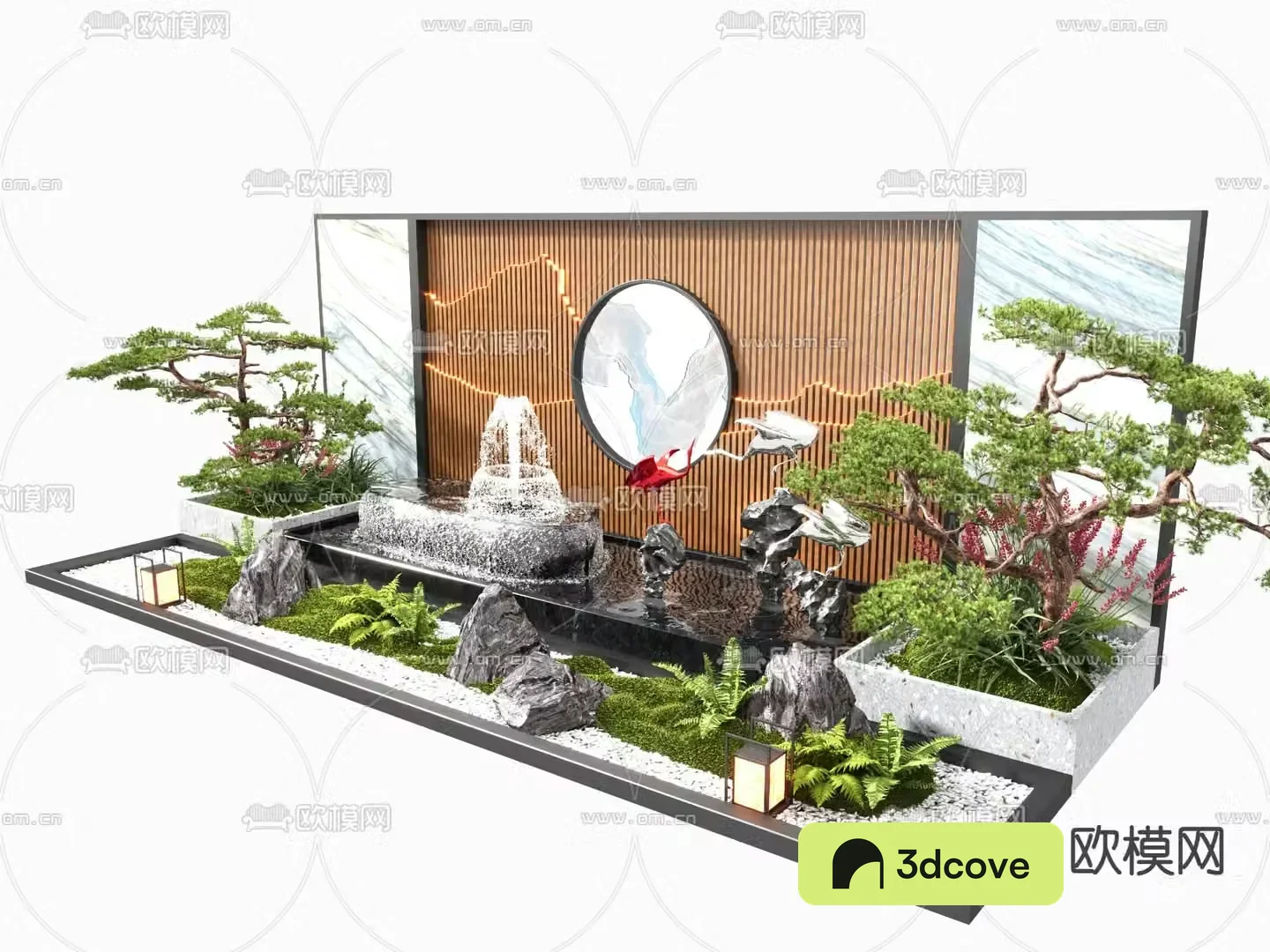 New Chinese style water feature wall with water feature fountain