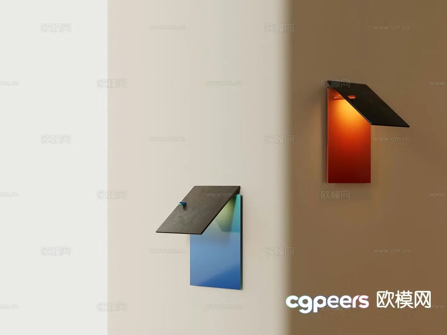 Minimalist wall lamp artistic wall lamp 3d model