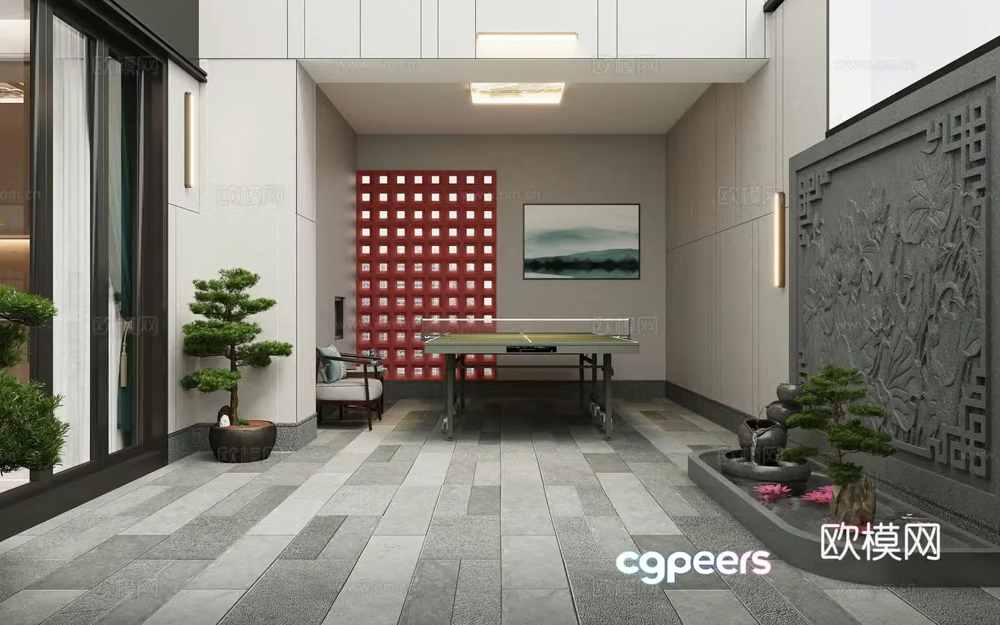 New Chinese style garden 3d model