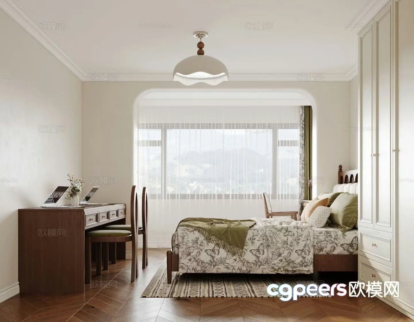 French bedroom master bedroom 3d model