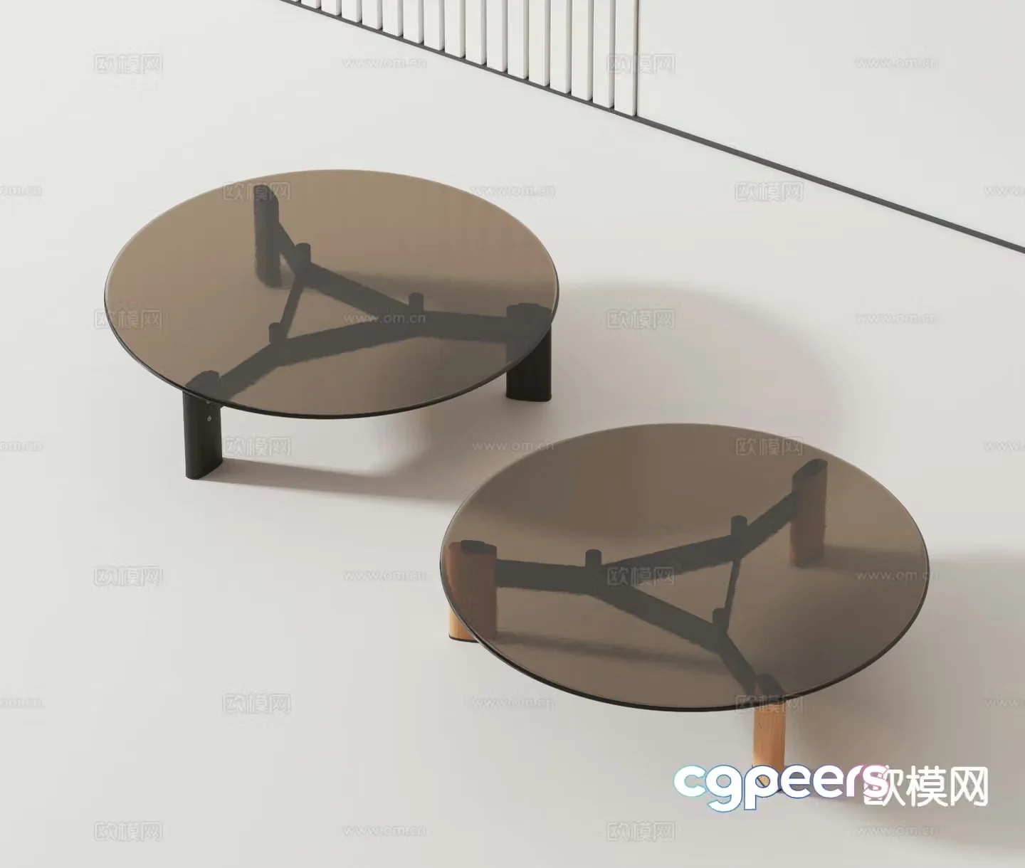 Modern round coffee table 3d model
