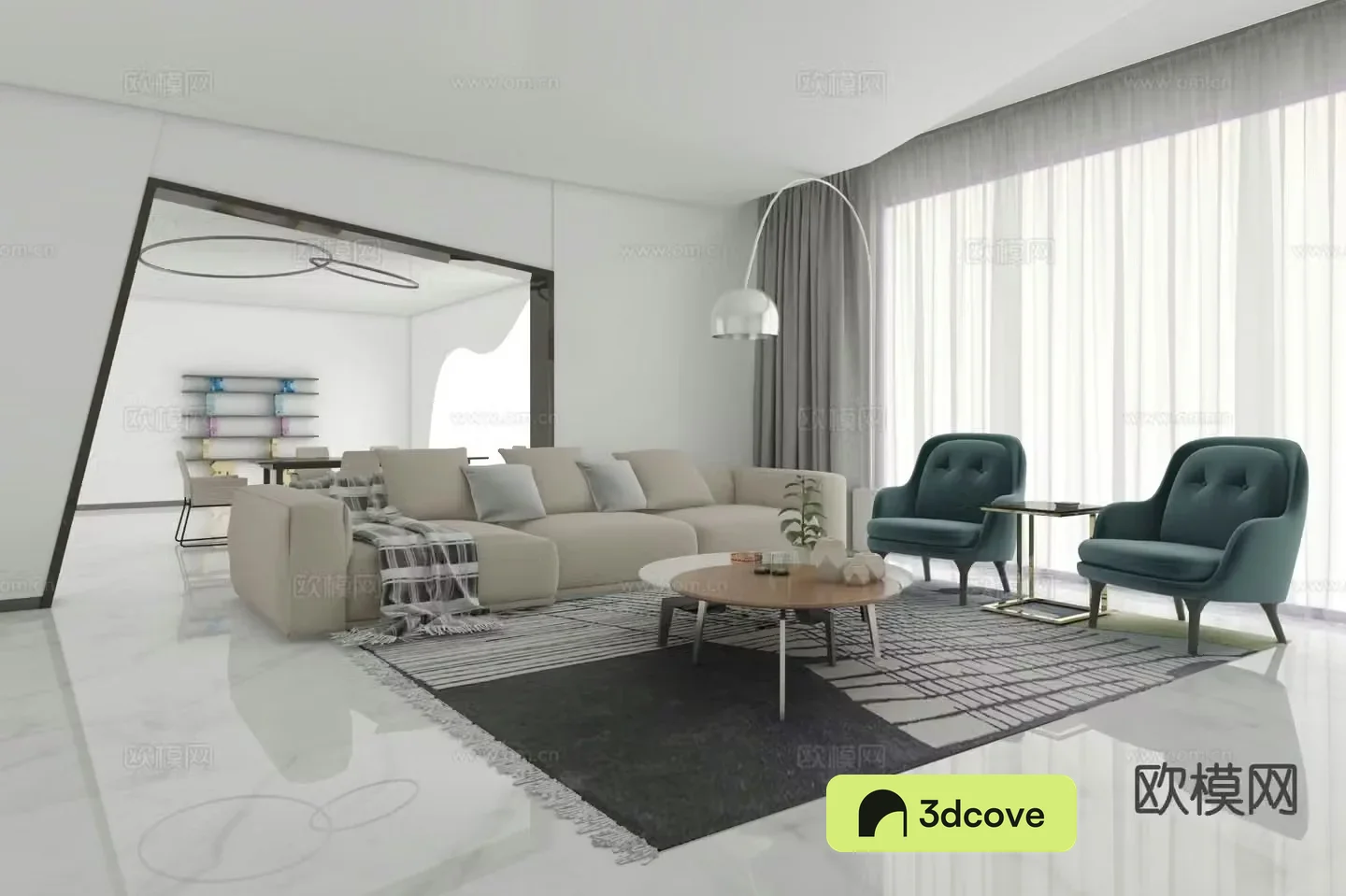 Modern minimalist living room