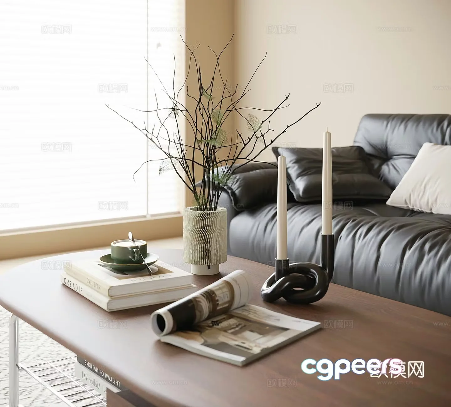 Modern jewelry ornaments combination Decorative ornaments Coffee table ornaments 3D model