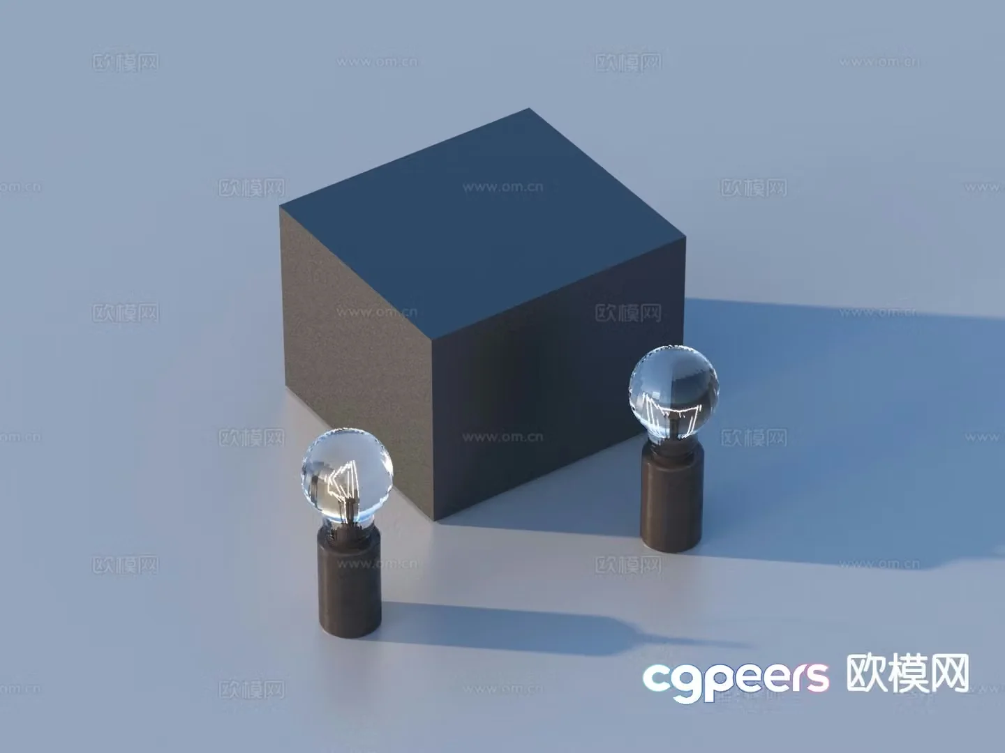 light bulb desk lamp 3d model