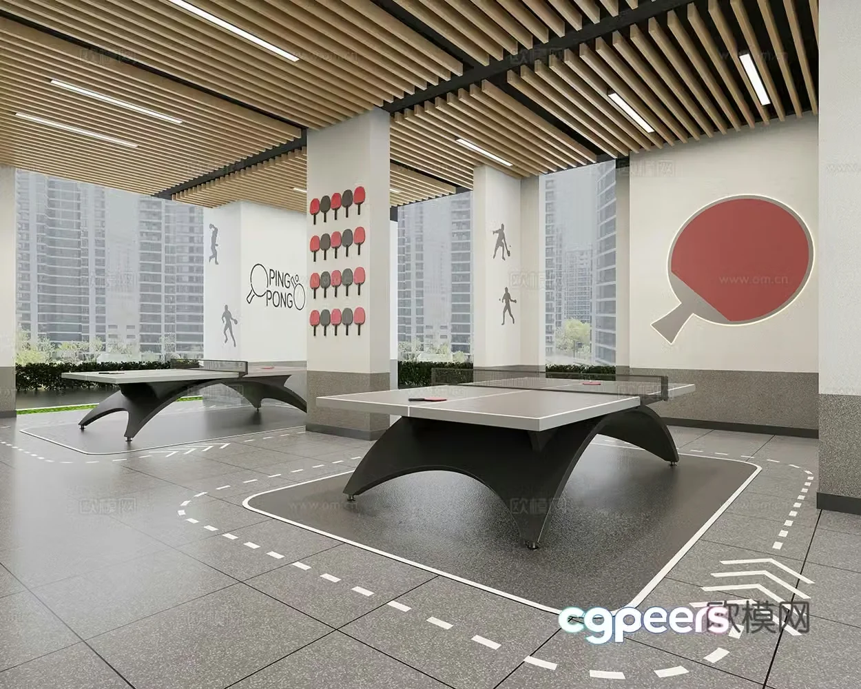 Overhead layer motion area 3D model