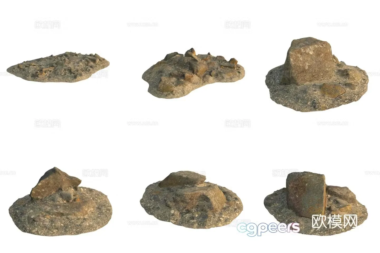 3D model of quarry stone pile