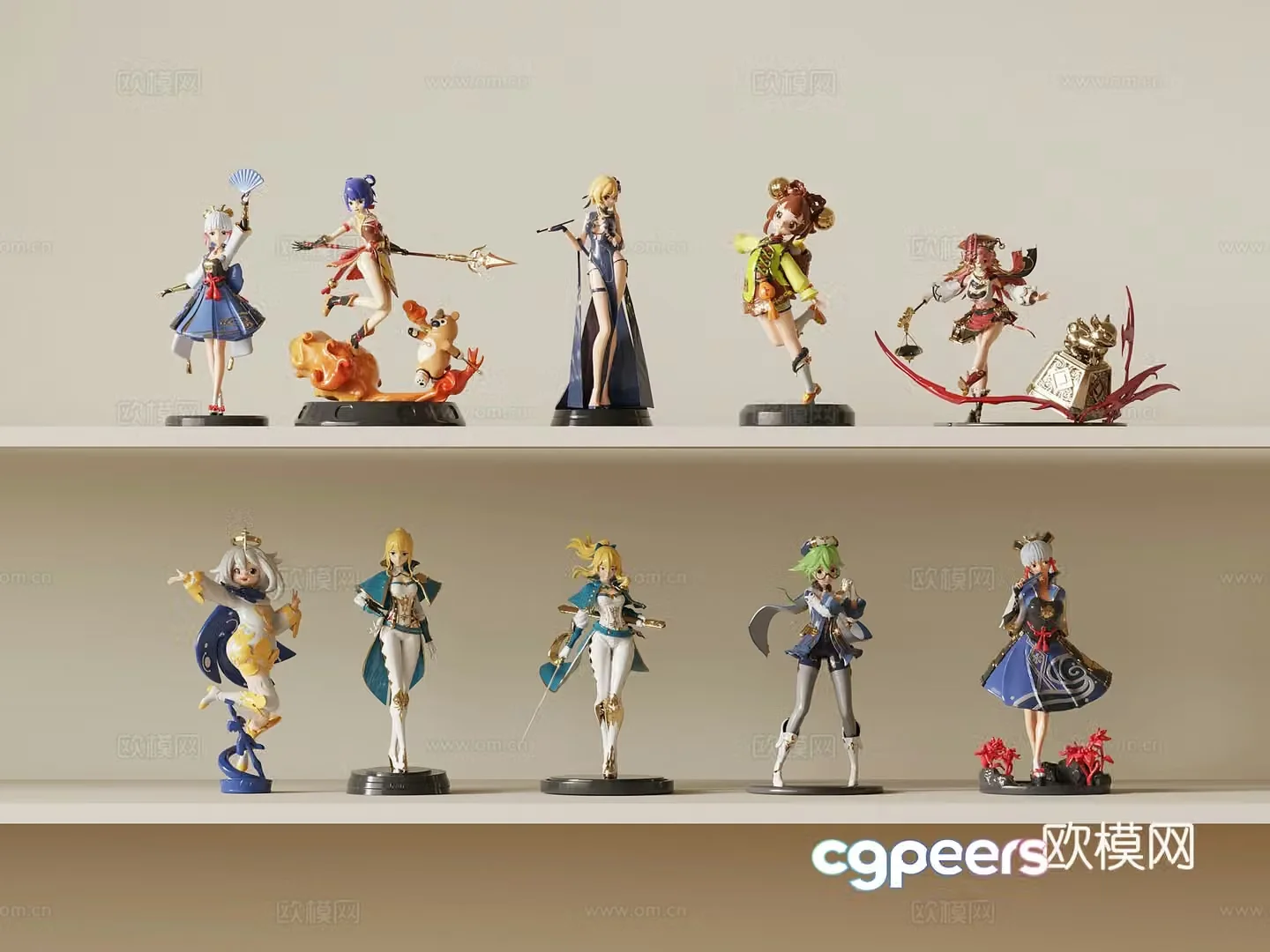 08 toys modern anime ornaments figure 3d model