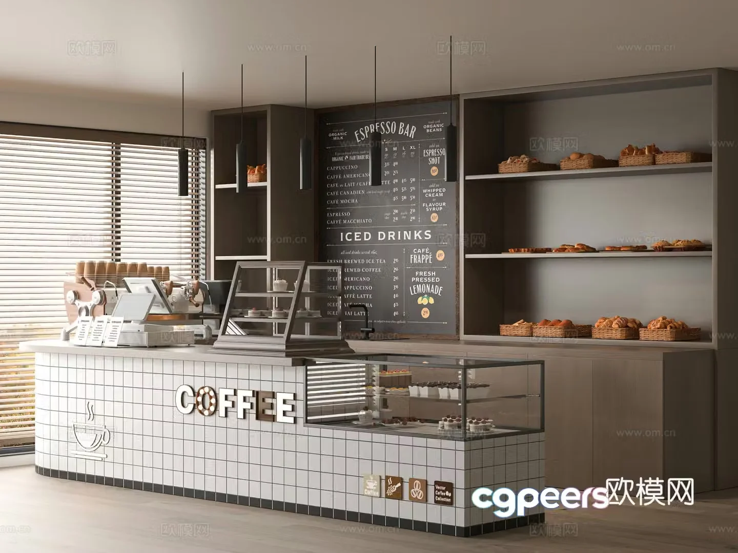 Modern bakery 3d model
