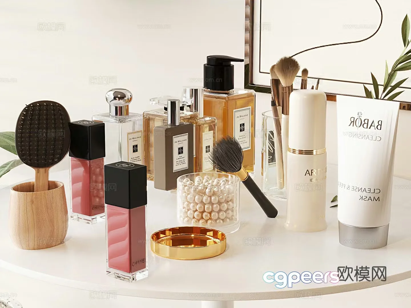 Cosmetics skin care products 3d model