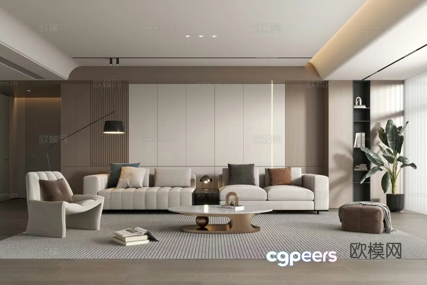 Modern living room 3d model