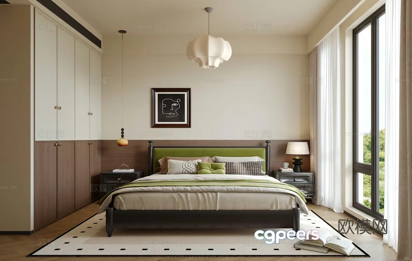 Cozy Bedroom 3D Model – 12616 – CORONA Render