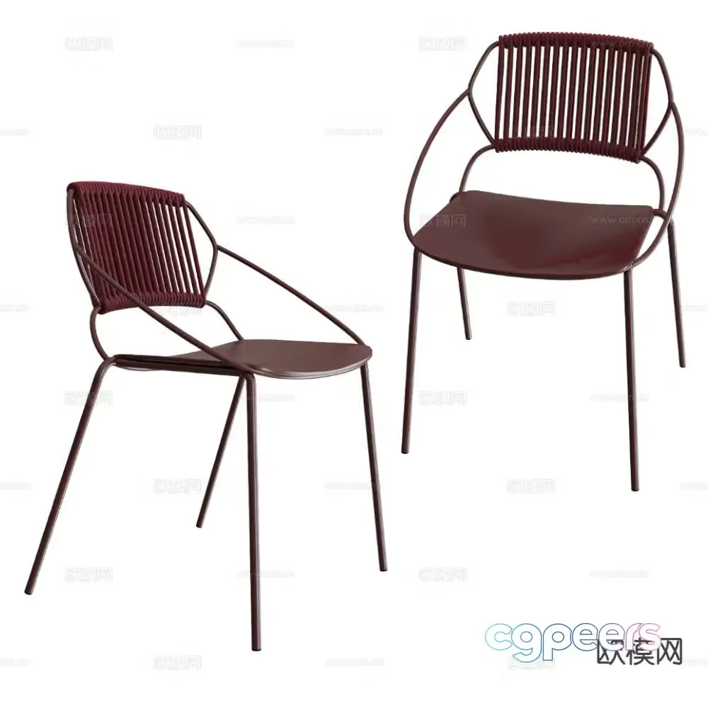 Castil outdoor chair dining chair 3d model
