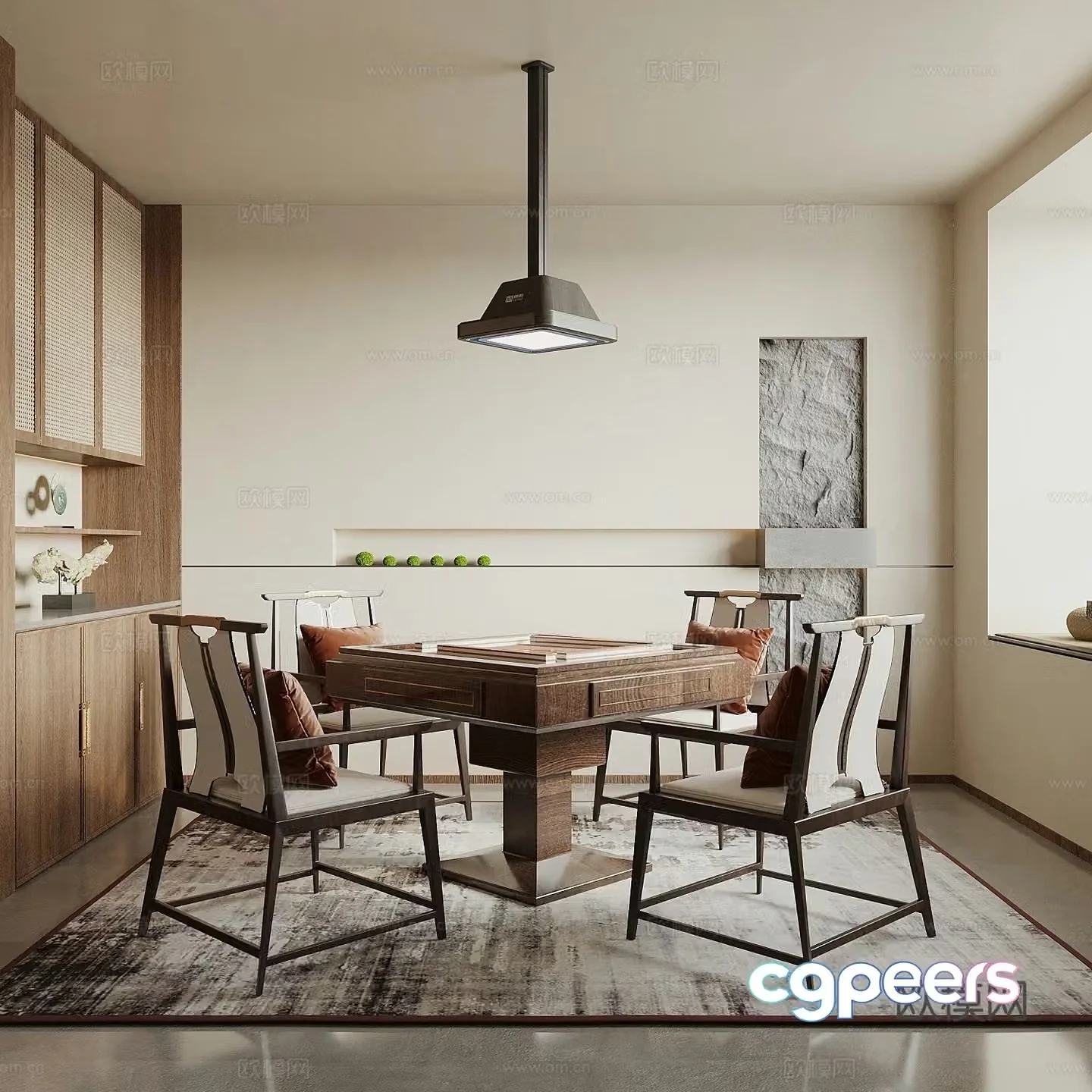 New Chinese chess and card room 3D model