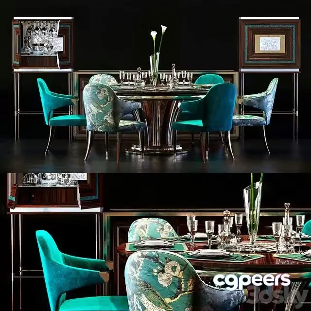3ds Max Free – Zanaboni Contemporary Dining Set