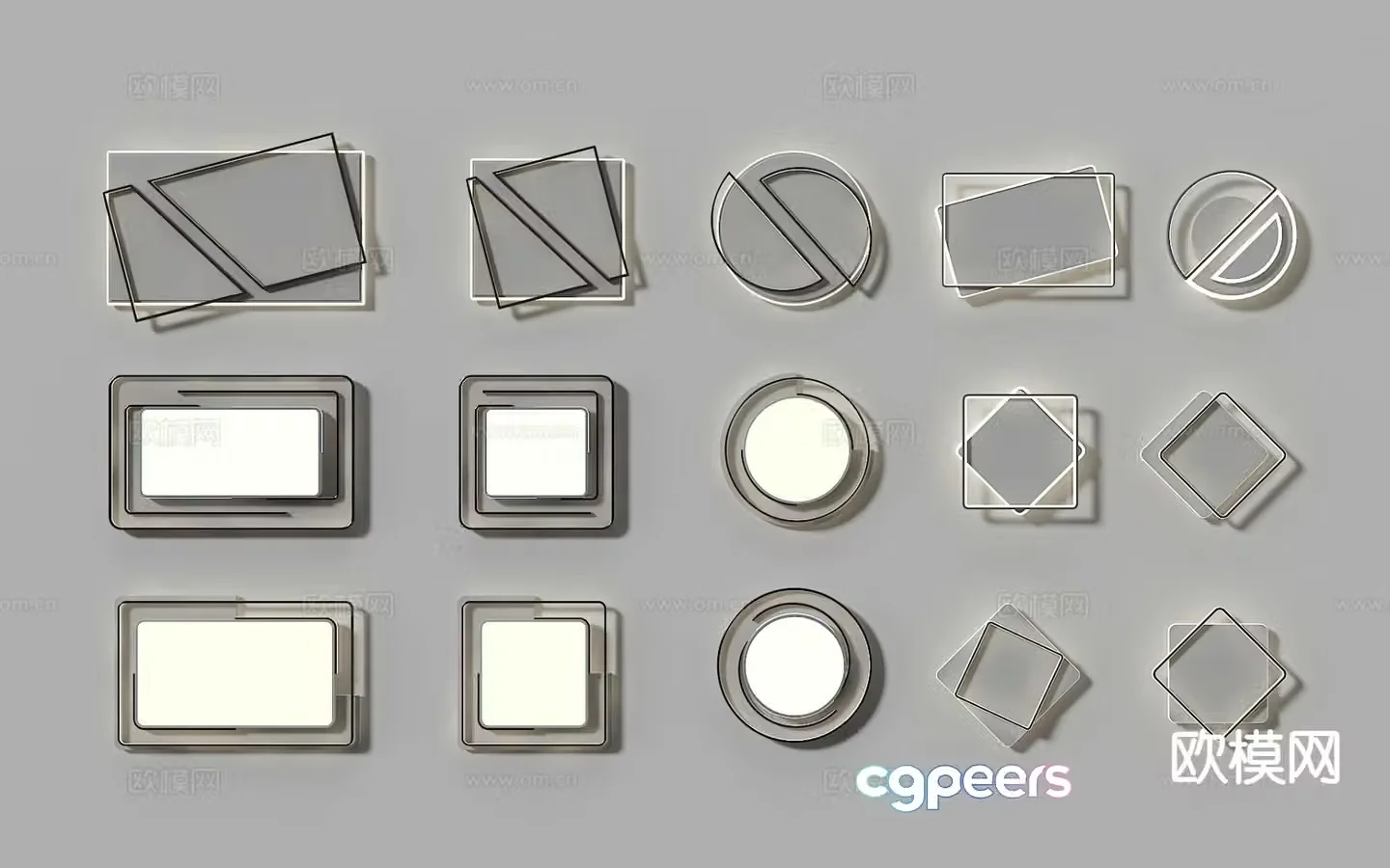 Living room ceiling lamp square ceiling lamp 3d model