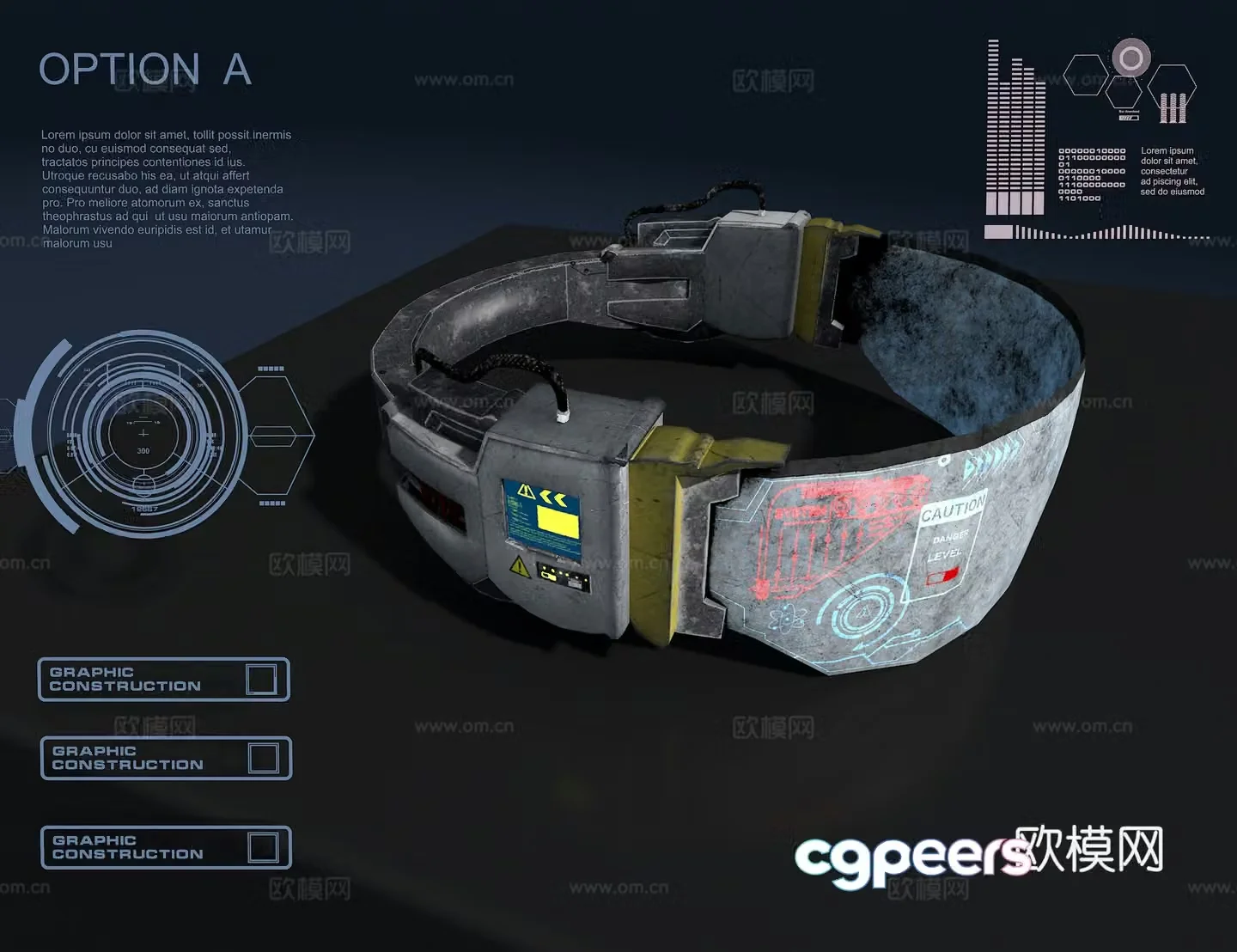 Tech glasses 3D model