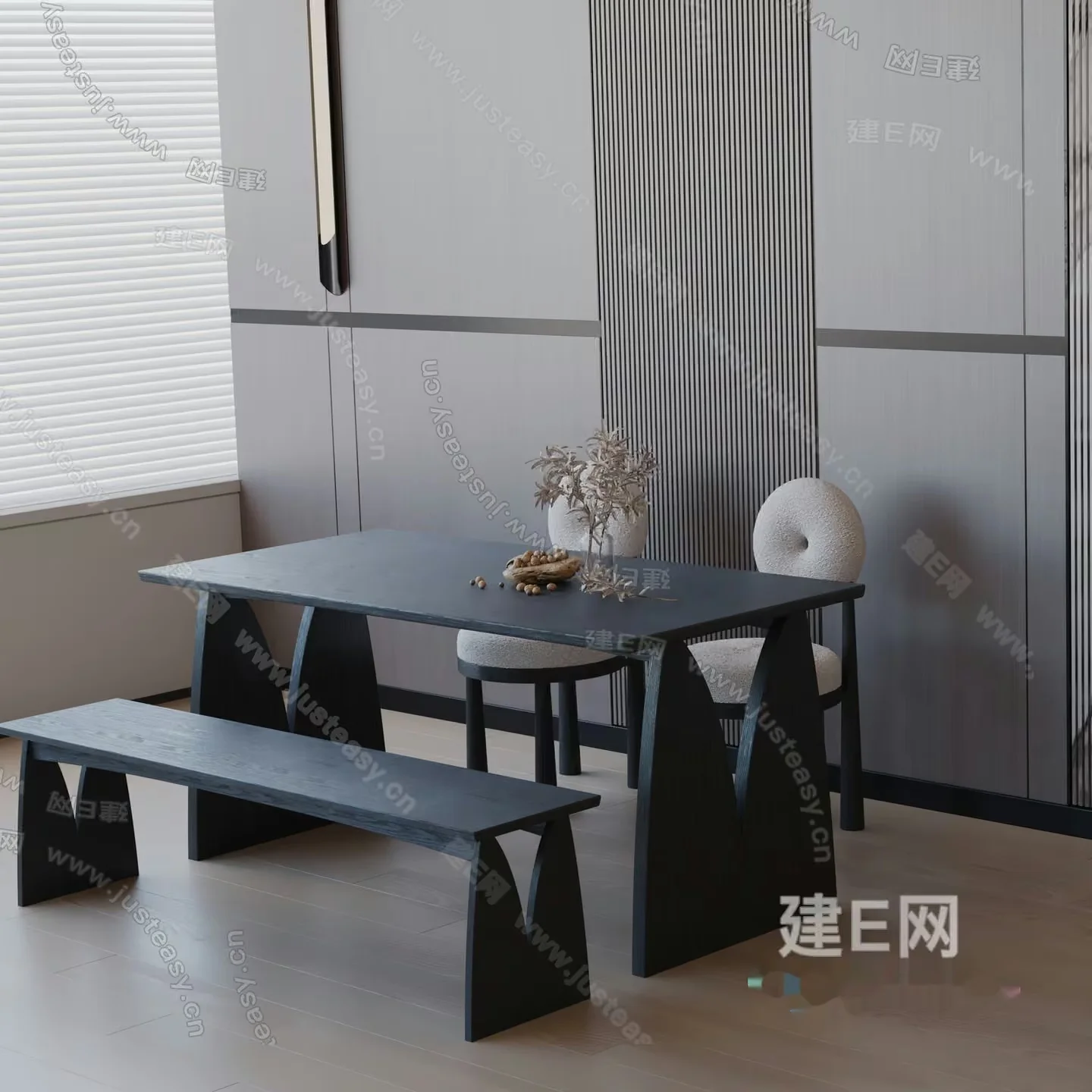 Modern Dining Room 3D Model – 15896 – VRAY Render