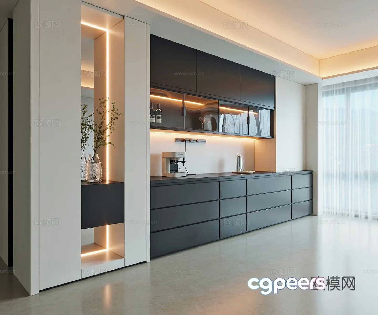 Modern Italian sideboard 3D model