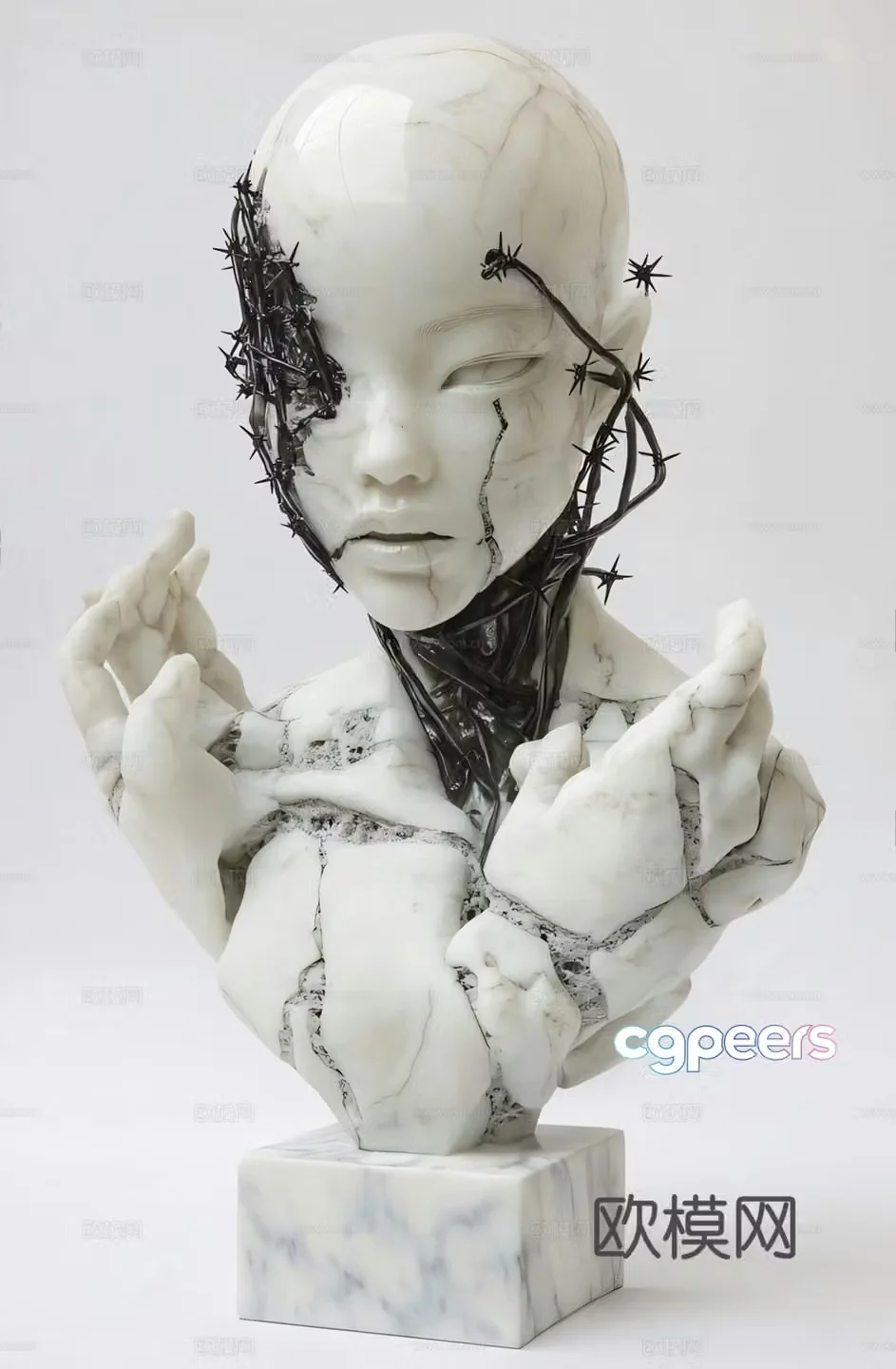 Modern sculpture ornaments Modern art installation Humanoid sculpture ornaments Modern wooden ornaments Special 3D model