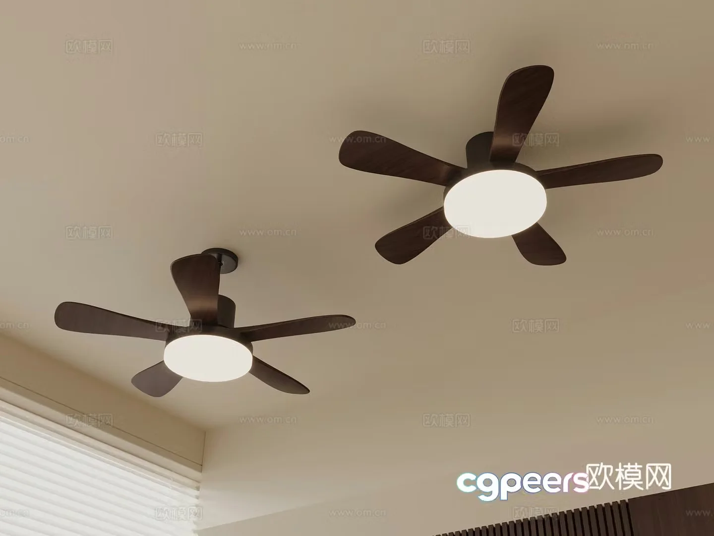 New Chinese style chandelier fan light 3d model