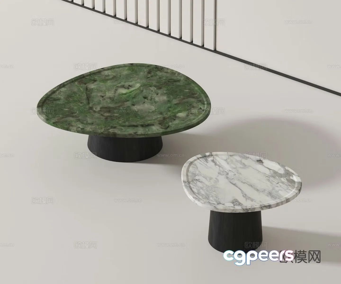 Modern marble coffee table 3d model